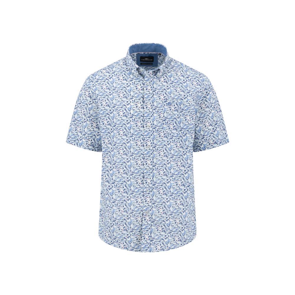 Fynch-Hatton Summer Poplin Print Shirt